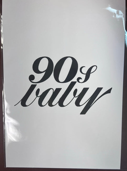 90s Baby Framed Print