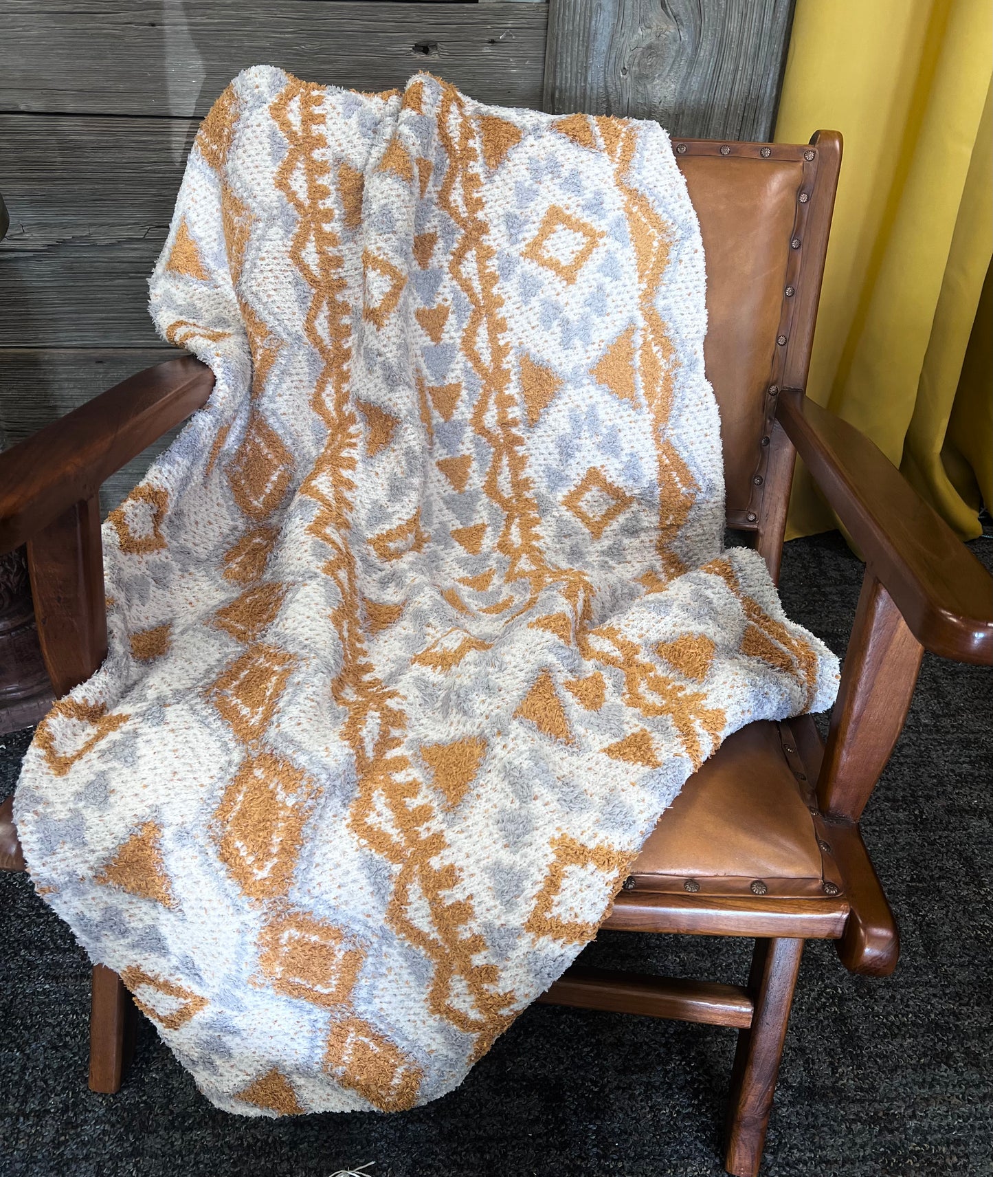 Orange Aztec Blanket